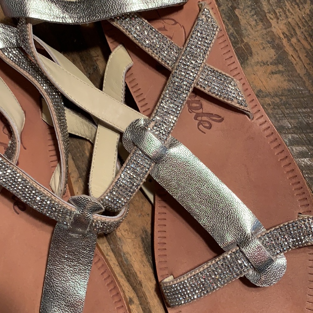 Free people sequin sandals. NWT. Retail 140